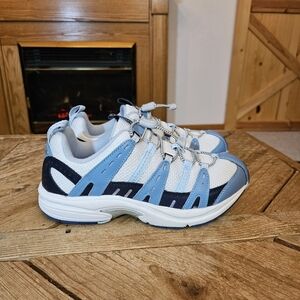 Light Blue & Navy Womens Athletic Sneakers